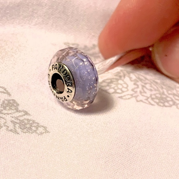 PANDORA Wavy fancy lavender Murano glass charm - Picture 3 of 3